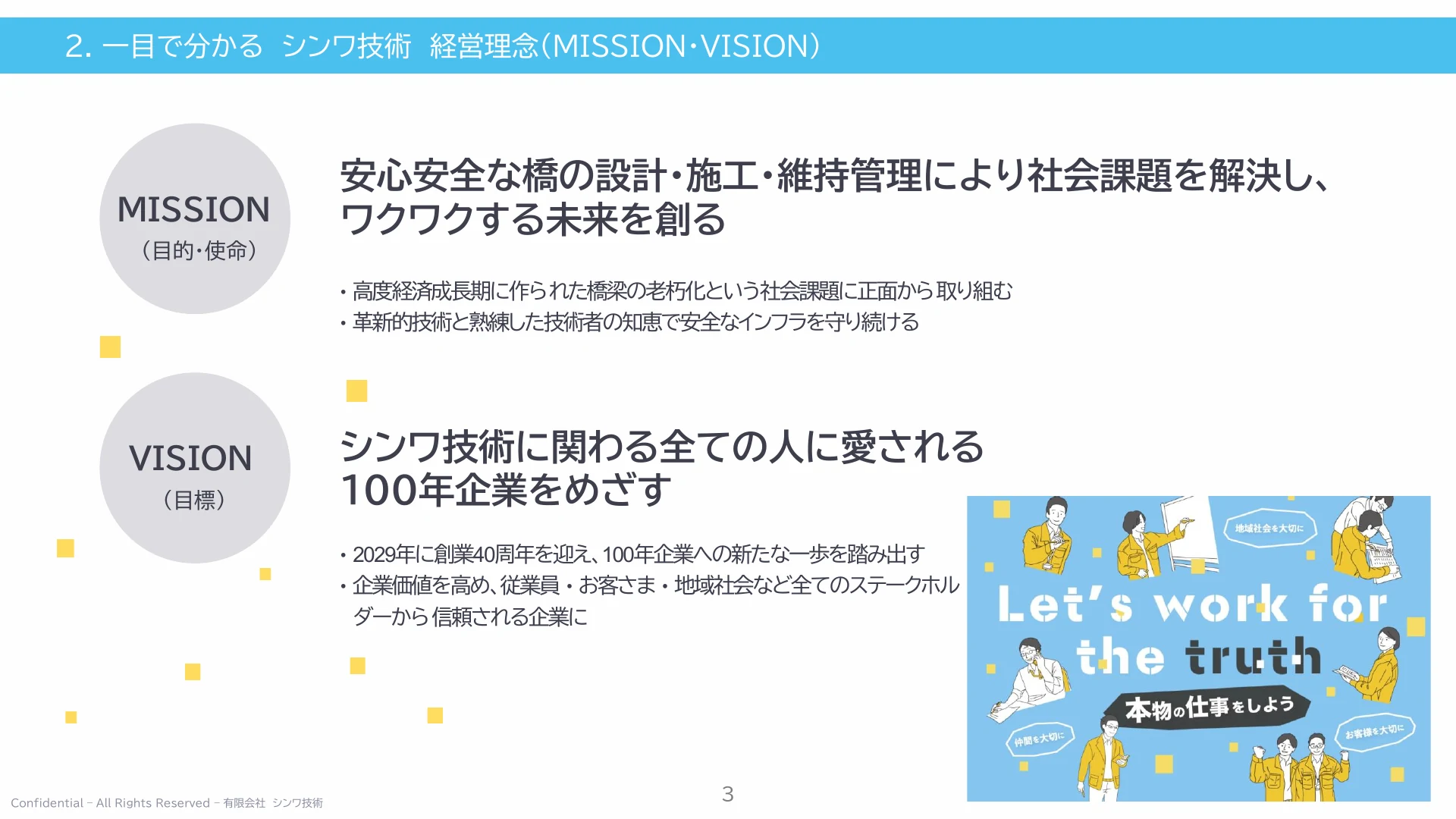 P.3 経営理念（MISSION・VISION）